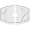 Ekena Millwork Kailey Architectural PVC Ceiling Medallion, 22"W x 14 5/8"H x 3"ID x 11 3/4"C x 1"P, Two-Piece CMP22X14KY2-03000 - alternate 1